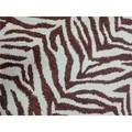 Campione di tessuto ciniglia jacquard con motivo zebrato marrone e bianco crema per cuscino. - 145x100cm / Borgogna