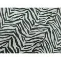 Tessuto ciniglia jacquard con stampa zebrata per cuscini divano moderni e tappezzeria - 145x100cm / Verde Scuro