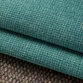 Premium peacock green thickened cotton linen sofa fabric with coarse weave texture - No.16 Aqua Green