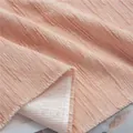 Premium light peach meteor chenille velvet fabric for sofa upholstery and cushions - Creamy Pink