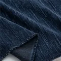 Tessuto velluto ciniglia meteora blu scuro premium con trama a strisce spesse - Blu nebbia
