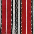 Ethnic style yarn-dyed jacquard fabric featuring red black and white vertical stripes - Style 7