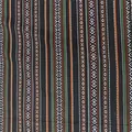 Close-up of ethnic style polyester jacquard fabric with colorful geometric stripes pattern - Style 6