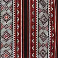 Trama dettagliata del tessuto per tappezzeria jacquard etnico rosso e bianco - Stile 8