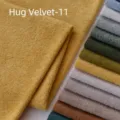 Thick premium solid color velvet fabric for DIY plush toys and sofa cushion covers - Mango Yellow