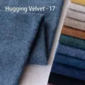 Premium thick blue teddy velvet fabric for plush toys, shown with color code 17 - Prussian Blue
