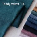 Premium peacock blue thick plush hug velvet fabric for DIY toys and pillows, color code 18 - Malachite green