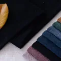 Premium thick solid color teddy fleece fabric swatches for plush toys and pillows - Black