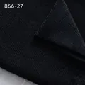 Primo piano di tessuto ciniglia nero a trama incrociata per divani - 866-27 Nero