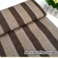 Premium No. 11 coffee brown striped thickened coarse linen fabric for sofa upholstery - Coffee Stripes