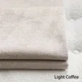 Premium light coffee solid color chenille fabric with subtle gold thread for sofa upholstery - Light Coffee