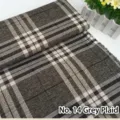 No. 14 grey checkered pattern thickened coarse linen cotton fabric for sofa upholstery - Grey Plaid
