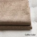 High-quality coffee brown chenille fabric with gold thread for luxury sofa upholstery - Brown