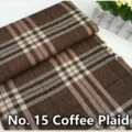 No. 15 coffee plaid thickened coarse linen cotton fabric for DIY upholstery and cushions - Coffee Plaid
