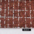 Coarse linen fabric brown white plaid material for bags cushions sofa covers diy sewing - Brown Black White Plaid
