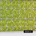 Coarse linen fabric texture green tweed material for bags pillows cushions sofa covers - Green Black Silver Plaid
