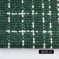 Green white plaid coarse linen fabric material for bag cushion sofa upholstery - Green White Fine Plaid