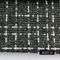 Green and white coarse linen fabric, woven tweed style material for bags, cushions, and sofas. - Green White Interwoven Plaid
