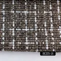 Coarse linen fabric brown black white plaid upholstery material for bags and sofa cushions - Black Brown White Plaid