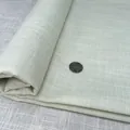 Beige slub texture thickened linen fabric for sofa covers and DIY tablecloth decoration - No. 2 Cream White