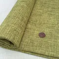 Tissu en lin vert olive épais avec texture bambou pour projets de bricolage - No. 7 Jaune Vert