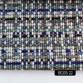 Blue plaid tweed fabric for handbags, pillows and sofa cushions. Variant BE205-22. - Multicolor Blue White Black Plaid