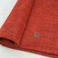 Tissu en coton et lin texturé terracotta pour housses de canapé et projets de DIY - dark red 8