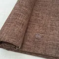 Tissu en lin marron à texture bambou, épais pour housses de canapé et projets de couture DIY - No. 11 Café