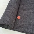 Tissu épais en coton et lin gris foncé avec texture flammée pour housses de canapé et DIY - No. 13 Gris Cendre Foncé