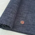 Tissu en lin et coton épais gris foncé à grain de bambou pour canapé ou projets DIY - No. 14 Gris Cyan