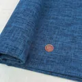 Tissu épais en coton et lin bleu foncé avec texture flammée pour canapés et décoration DIY - No. 16 Bleu Marine Clair