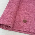 Tissu en lin rouge épais à texture flammée pour housse de canapé et nappe DIY - No. 17 Rose