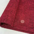 Tissu en lin texturé rouge foncé à grain de bambou pour canapé et bricolage - No. 18 Rouge Foncé