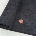 Tissu épais de qualité supérieure en coton et lin gris foncé pour canapés - No. 21 Gris Encre Profond