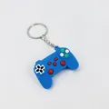 Blue PS4 controller keychain creative miniature gaming console pendant for bags - Blue