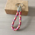 Llavero de cuerda de cuero trenzado multicolor para llaves de coche o accesorios - Estilo Multicolor 1
