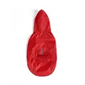 Chubasquero rojo con capucha y tira reflectante para perros grandes e impermeable - S / Rojo