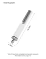 Macro detail view of pet de-matting comb with 18.8cm length and 3.0cm width dimensions - 18.8x3cm (VP009) / White