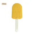 Spazzola gialla ergonomica per toelettatura e pettine per la rimozione dei peli di cani e gatti - Pettine Massaggio Gelato / Giallo