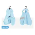 Hellblauer Kapuzen-Bademantel für Haustiere mit saugfähiger Mikrofaser - XS / Morgenmantel / Blau