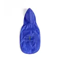 Chubasquero azul de alta calidad para perros con capucha y tira reflectante segura - S / Azul