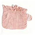 Weicher rosa Haustier-Bademantel mit Kapuze aus saugfähigem Plüsch für Hunde und Katzen - XS / Morgenmantel / Korallenrosa