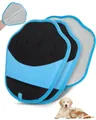 Professionelle blau-schwarze Tierpflegehandschuhe zur effizienten Entfernung von Hundehaaren - Fünf-Finger-Stil / Blau