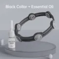 Collier anti-puces noir réglable avec gouttes d'insecticide aux huiles essentielles - Collier Gris Foncé + Huile Essentielle / Gris foncé
