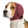 Hunde Lärmschutz Ohrenschützer beruhigende Kopfbedeckung atmungsaktiver weicher Stoff für Haustiere - S Kopfumfang 30-35 Breite 17 / Fuchsia
