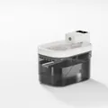 Automatischer intelligenter Haustier-Wasserbrunnen mit extrem leiser Pumpe und Filter - Schwarzer Smarter Induktions-Trinkbrunnen