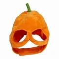 Chapeau de citrouille d'Halloween pour petits chiens et chats en tissu peluche doux - Taille unique / Chapeau Citrouille Orange