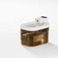 Fontaine à eau automatique intelligente pour animaux avec réservoir brun transparent et filtre - Fontaine à Eau Intelligente à Induction Marron