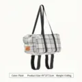 Auto-Mittelkonsole Haustiertasche für kleine Hunde und Katzen, Karo-Muster - Kariert mit Henkeltasche / 49x25x21cm