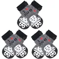 Grey anti-slip waterproof dog socks with VALFRID logo and I Love Dog print pattern - Letter Style